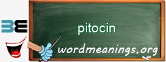 WordMeaning blackboard for pitocin